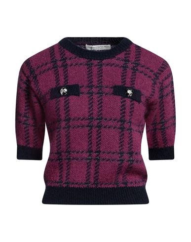 Alessandra Rich Woman Sweater Mauve Size 0 Mohair Wool, Wool, Polyamide, Viscose In Purple