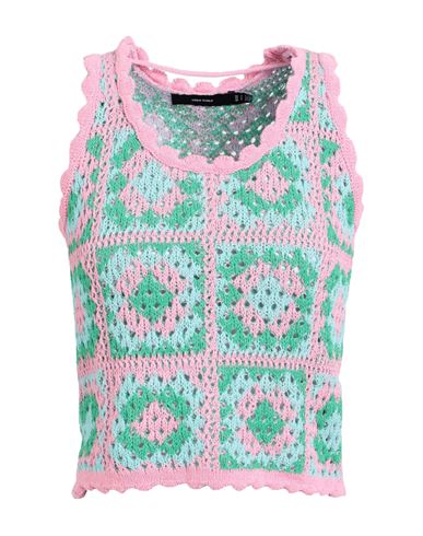 Vero Moda Woman Top Pink Size Xs Recycled Cotton, Polyester