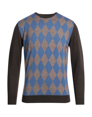 Alessandro Dell'acqua Man Sweater Dark Brown Size S Wool, Acrylic