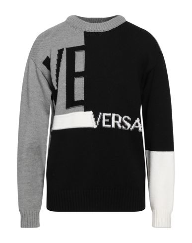 Shop Versace Man Sweater Black Size 44 Wool