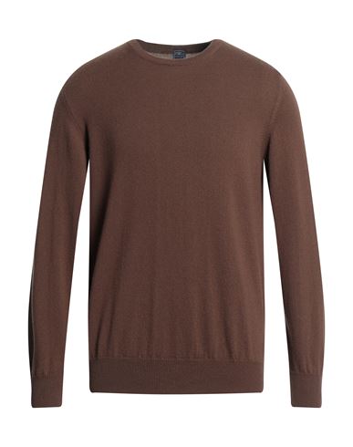 Fedeli Man Sweater Brown Size 46 Cashmere