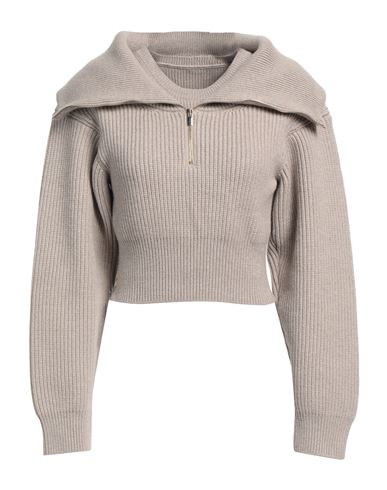 Jacquemus Woman Sweater Dove Grey Size 8 Merino Wool