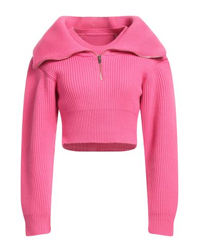 Shop Jacquemus Woman Sweater Fuchsia Size 10 Merino Wool In Pink