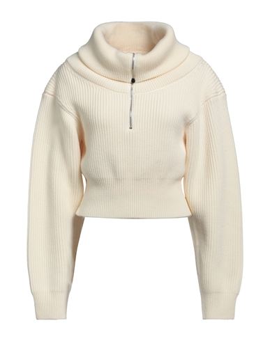 Jacquemus Woman Sweater Ivory Size 8 Merino Wool In White
