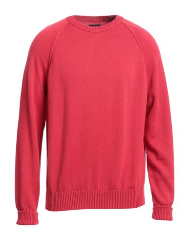 Mp Massimo Piombo Man Sweater Red Size 42 Cotton, Cashmere