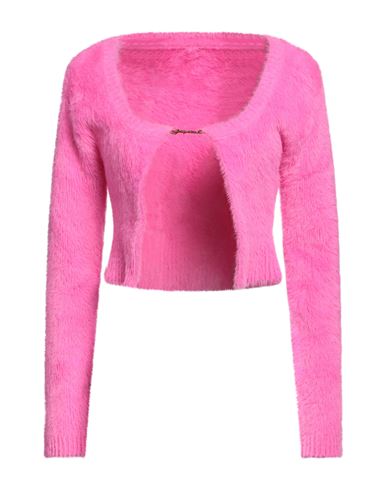 Shop Jacquemus Woman Cardigan Fuchsia Size 4 Polyamide, Elastane In Pink