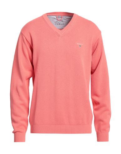 Gant Man Sweater Magenta Size M Cotton In Pink