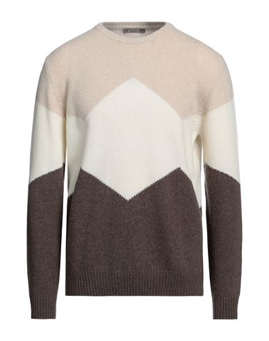 Andrea Fenzi Man Sweater Beige Size 44 Linen, Polyamide In Multi