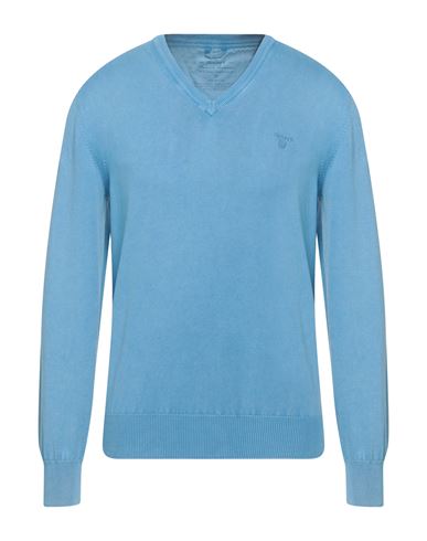 Gant Man Sweater Light Blue Size M Cotton