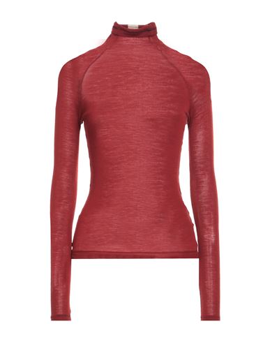Massimo Alba Woman Turtleneck Brick Red Size S Wool