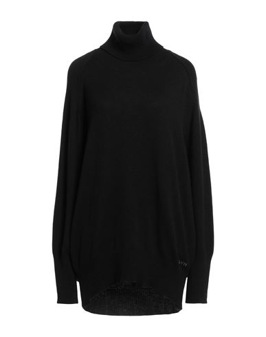 Liviana Conti Woman Turtleneck Black Size 6 Cashmere, Polyamide