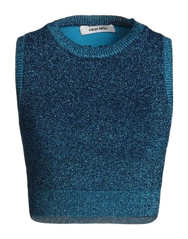 Circus Hotel Woman Sweater Blue Size 10 Viscose, Polyamide