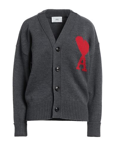 Ami Alexandre Mattiussi Ami De Caur Cardigan In Grey