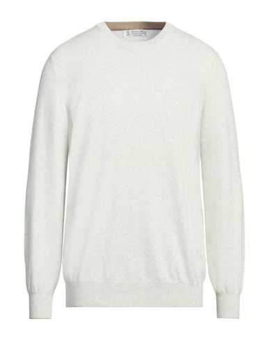 Brunello Cucinelli Man Sweater Off White Size 46 Cashmere In White