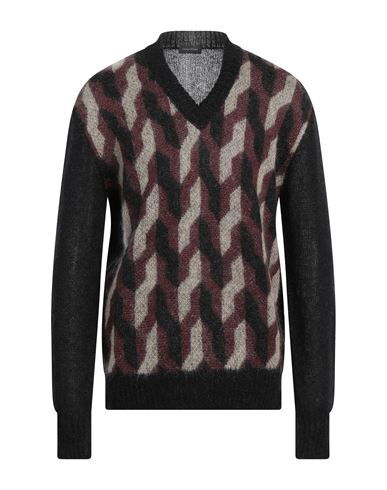 Tagliatore Man Sweater Burgundy Size 42 Mohair Wool, Nylon, Cotton, Virgin Wool In Red