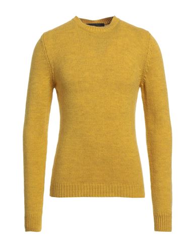Esteban Martinez Man Sweater Mustard Size 40 Acrylic, Virgin Wool In Yellow
