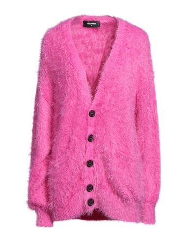 Dsquared2 Woman Cardigan Magenta Size L Polyamide In Magenta