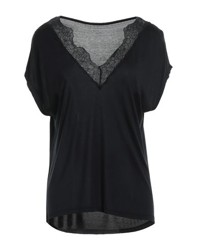 Majestic Filatures Woman T-shirt Black Size 1 Silk