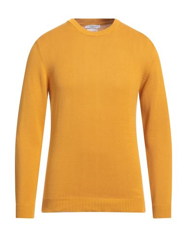 Bellwood Man Sweater Mustard Size 44 Cotton In Yellow