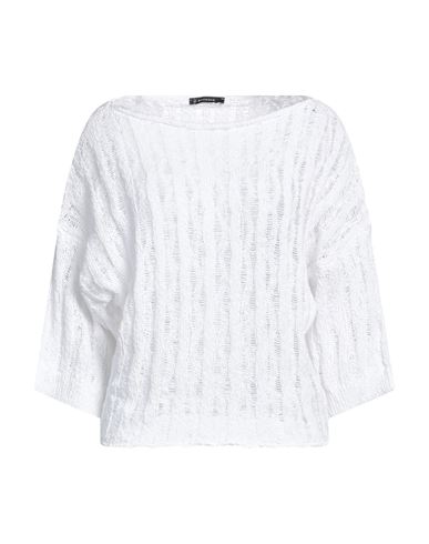 Bellwood Woman Sweater White Size L Cotton, Linen