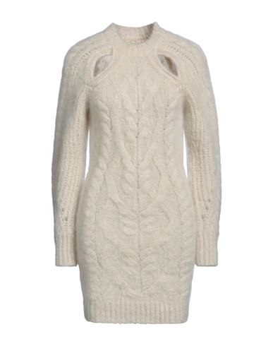 Isabel Marant Woman Mini Dress Beige Size 4 Mohair Wool, Polyamide, Wool, Elastane