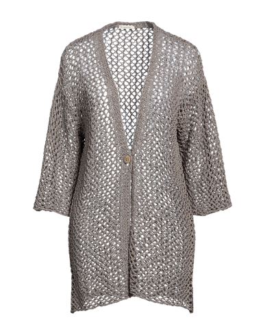 Bellwood Woman Cardigan Khaki Size L/xl Cotton, Polyacrylic In Beige