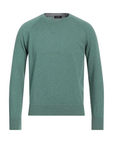 Barba Napoli Man Sweater Military Green Size 40 Cashmere In Green