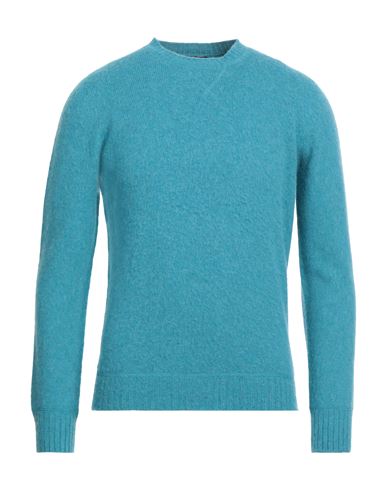 Barba Napoli Man Sweater Sky Blue Size 36 Virgin Wool