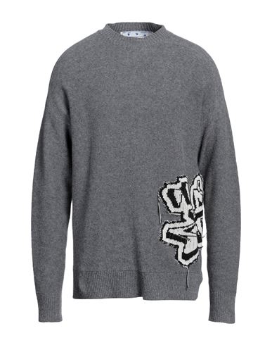 Shop Off-white Man Sweater Grey Size L Virgin Wool