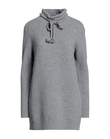 Max Mara Woman Turtleneck Grey Size S Wool, Cashmere