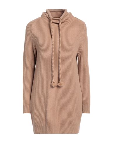 Max Mara Woman Turtleneck Camel Size M Wool, Cashmere In Beige