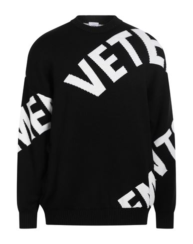 Vetements Man Sweater Black Size L Merino Wool