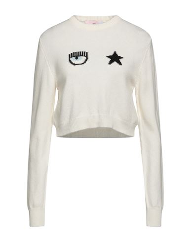 Chiara Ferragni Woman Sweater Ivory Size M Wool, Viscose, Polyamide, Cashmere In White