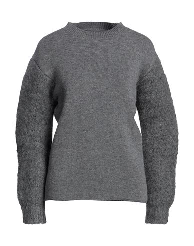 Jil Sander Woman Sweater Grey Size 6 Wool, Cashmere