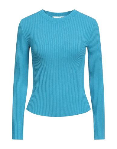 Solotre Woman Sweater Azure Size 1 Viscose, Polyester In Blue