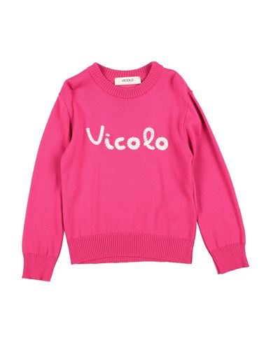 Vicolo Babies'  Toddler Girl Sweater Fuchsia Size 6 Acrylic, Wool In Pink