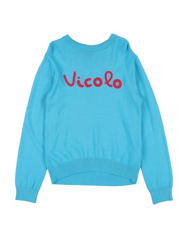 Vicolo Babies'  Toddler Girl Sweater Azure Size 6 Acrylic, Wool In Blue