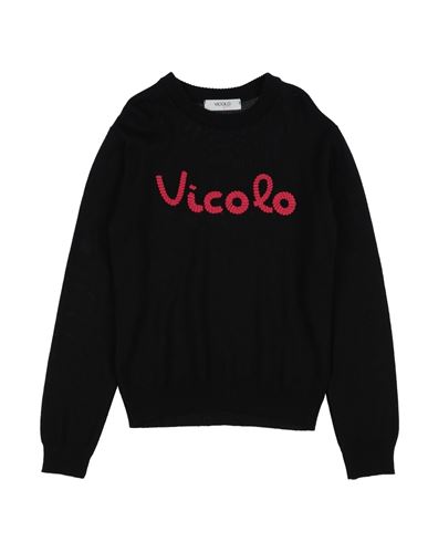 Vicolo Babies'  Toddler Girl Sweater Black Size 6 Acrylic, Wool
