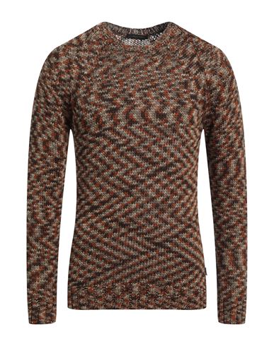 Adriano Langella Man Sweater Dove Grey Size L Viscose, Cotton In Brown