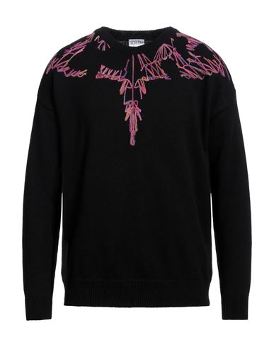 Shop Marcelo Burlon County Of Milan Marcelo Burlon Man Sweater Black Size L Cotton, Cashmere, Wool