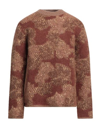 Shop Erl Man Sweater Brown Size L Mohair Wool, Polyamide, Acrylic, Alpaca Wool