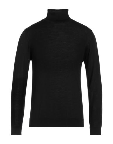 Daniele Fiesoli Man Turtleneck Black Size M Geelong Wool In Black