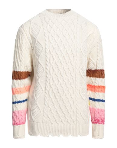 Shop Barrow Man Sweater Ivory Size S Wool, Acrylic In White