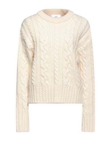 Ami Alexandre Mattiussi Woman Sweater Ivory Size L Virgin Wool In White