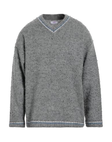 Shop Erl Man Sweater Grey Size L Wool, Polyamide, Mohair Wool