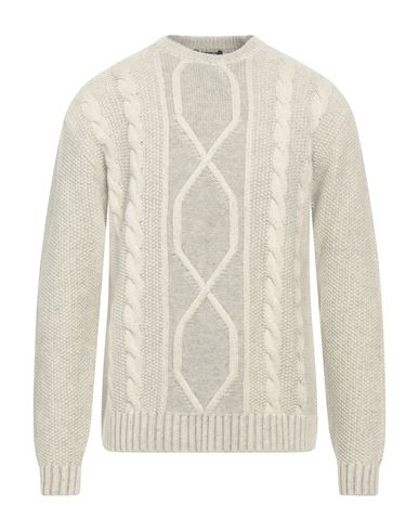 Daniele Fiesoli Man Sweater Ivory Size L Baby Alpaca Wool, Wool, Polyamide In White
