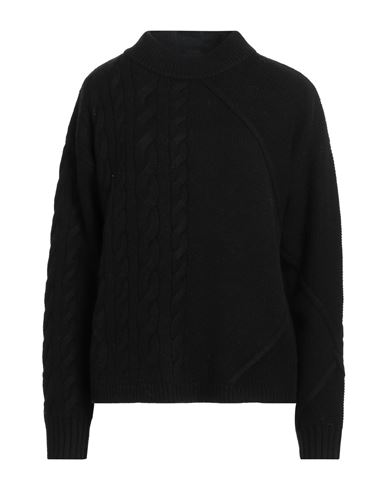 Max Mara Woman Turtleneck Black Size L Wool, Cashmere In Black