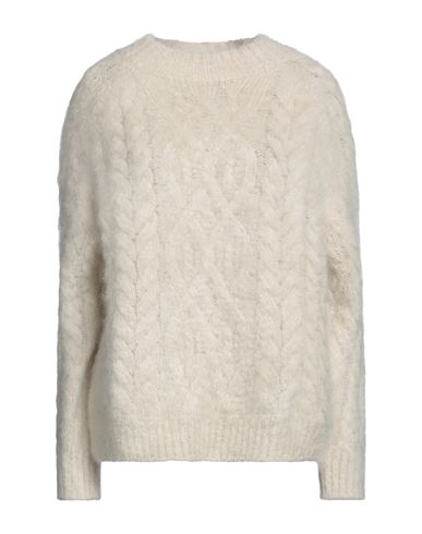 Isabel Marant Woman Sweater Ivory Size L Mohair Wool, Polyamide, Wool, Elastane In White