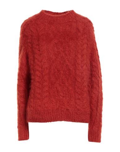 Isabel Marant Woman Sweater Rust Size M Mohair Wool, Polyamide, Wool, Elastane In Red