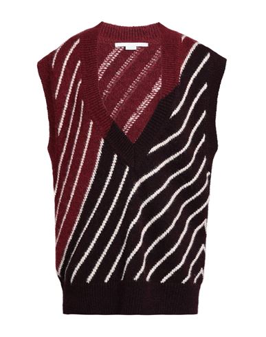 Shop Stella Mccartney Woman Sweater Burgundy Size 6-8 Alpaca Wool, Polyamide, Wool In Red